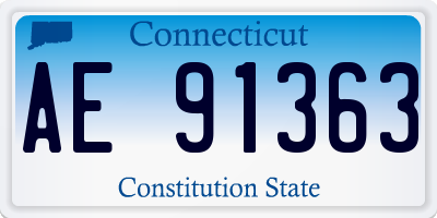 CT license plate AE91363
