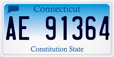 CT license plate AE91364
