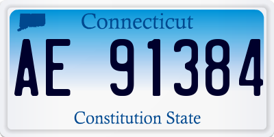 CT license plate AE91384