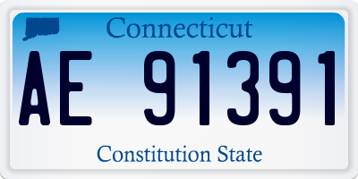 CT license plate AE91391