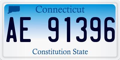 CT license plate AE91396