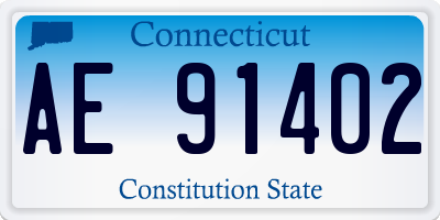 CT license plate AE91402
