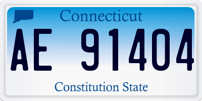 CT license plate AE91404