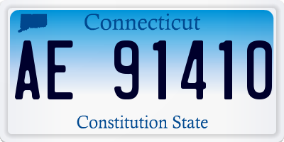 CT license plate AE91410