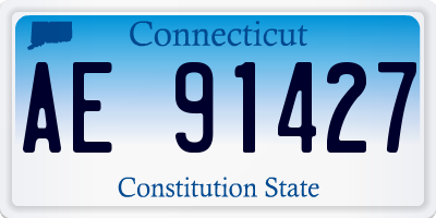 CT license plate AE91427