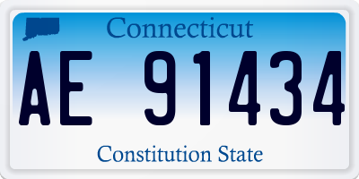 CT license plate AE91434