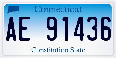 CT license plate AE91436