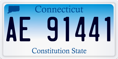 CT license plate AE91441
