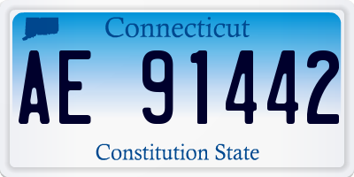 CT license plate AE91442