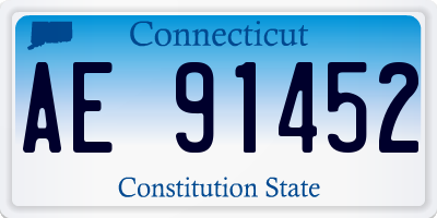 CT license plate AE91452