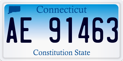CT license plate AE91463