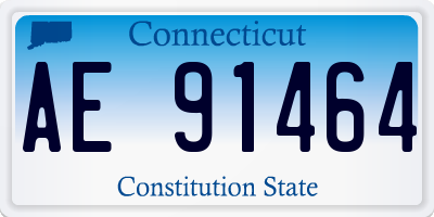 CT license plate AE91464