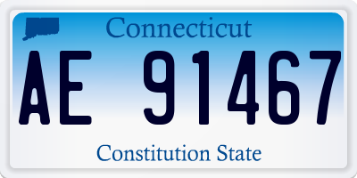 CT license plate AE91467