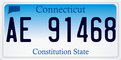 CT license plate AE91468