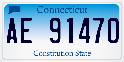 CT license plate AE91470