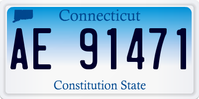 CT license plate AE91471