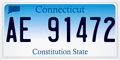 CT license plate AE91472