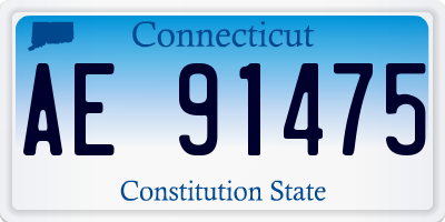 CT license plate AE91475