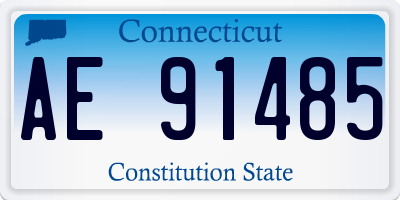 CT license plate AE91485