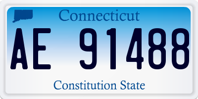 CT license plate AE91488