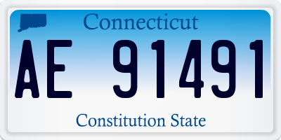 CT license plate AE91491