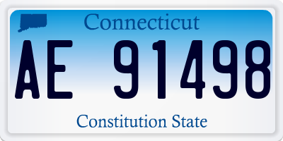 CT license plate AE91498