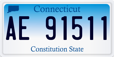 CT license plate AE91511