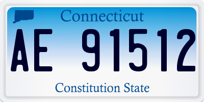 CT license plate AE91512