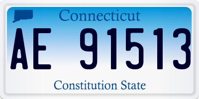 CT license plate AE91513