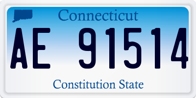 CT license plate AE91514