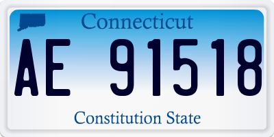 CT license plate AE91518