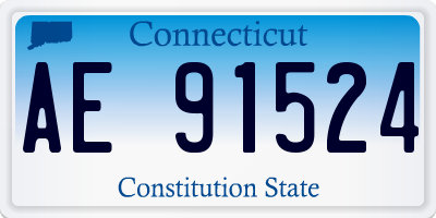 CT license plate AE91524