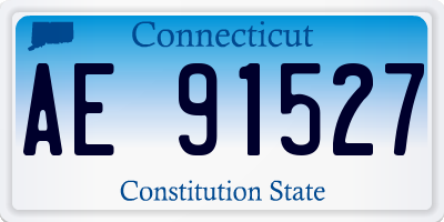 CT license plate AE91527