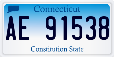 CT license plate AE91538
