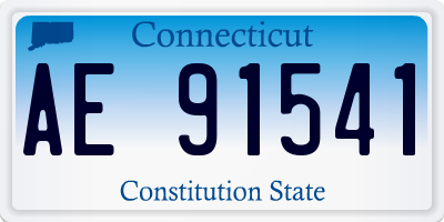 CT license plate AE91541