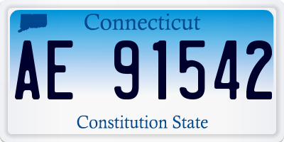 CT license plate AE91542