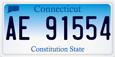 CT license plate AE91554
