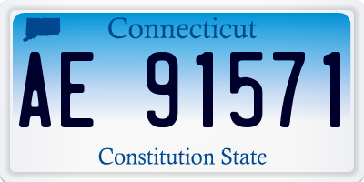 CT license plate AE91571