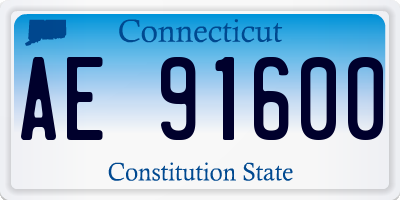 CT license plate AE91600
