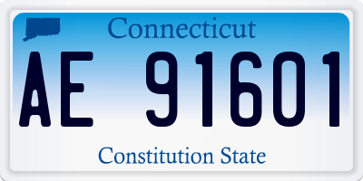 CT license plate AE91601