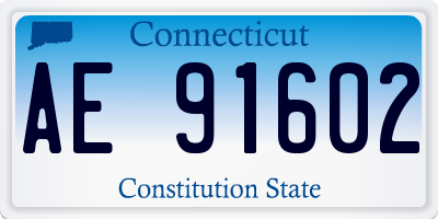 CT license plate AE91602