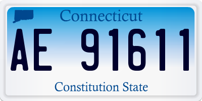 CT license plate AE91611