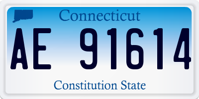 CT license plate AE91614