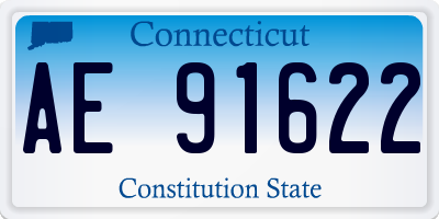 CT license plate AE91622
