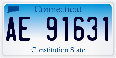 CT license plate AE91631
