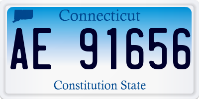 CT license plate AE91656