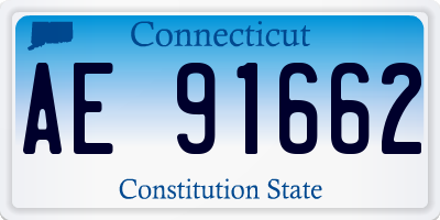 CT license plate AE91662