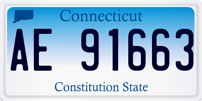 CT license plate AE91663