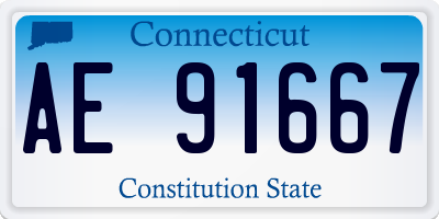 CT license plate AE91667