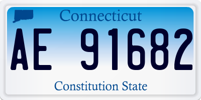 CT license plate AE91682